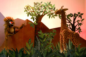 Babouin et girafe